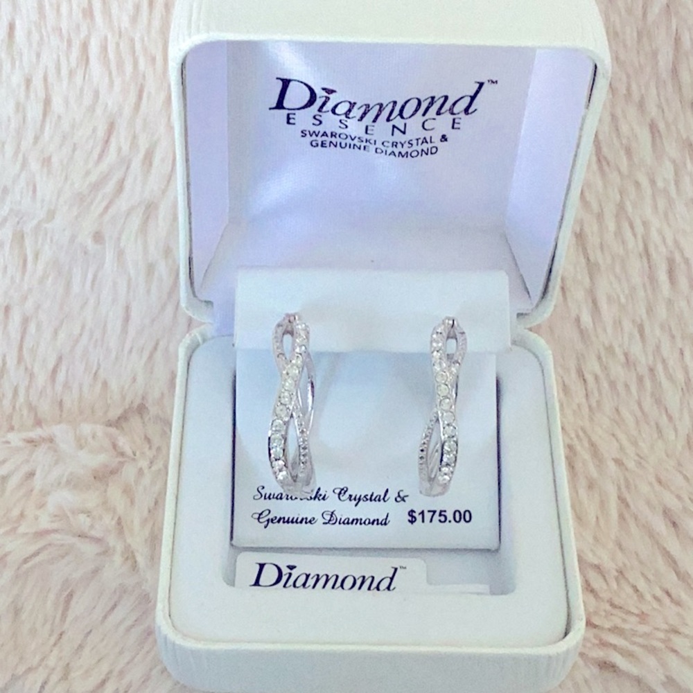 Diamond hoop earrings